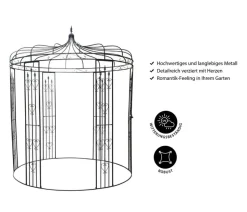 Dehner Metall-Pavillon Canterbury, ca. Ø232/H271 cm