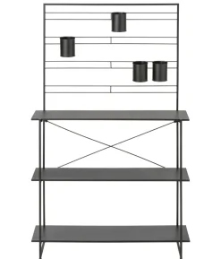 Dehner Metall-Pflanztisch Provence, schwarz, ca. B100/H160/T40 cm