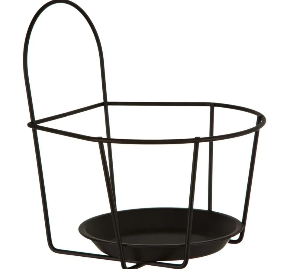 Dehner Metall-Wandblumentopfhalter Kaya, schwarz