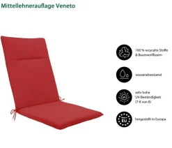 Dehner Mittellehnerauflage Veneto, ca. B48/H4/T108 cm