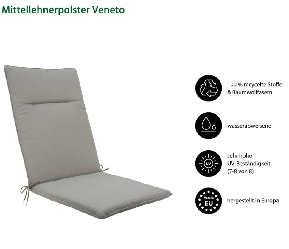 Dehner Mittellehnerauflage Veneto, ca. B48/H4/T108 cm