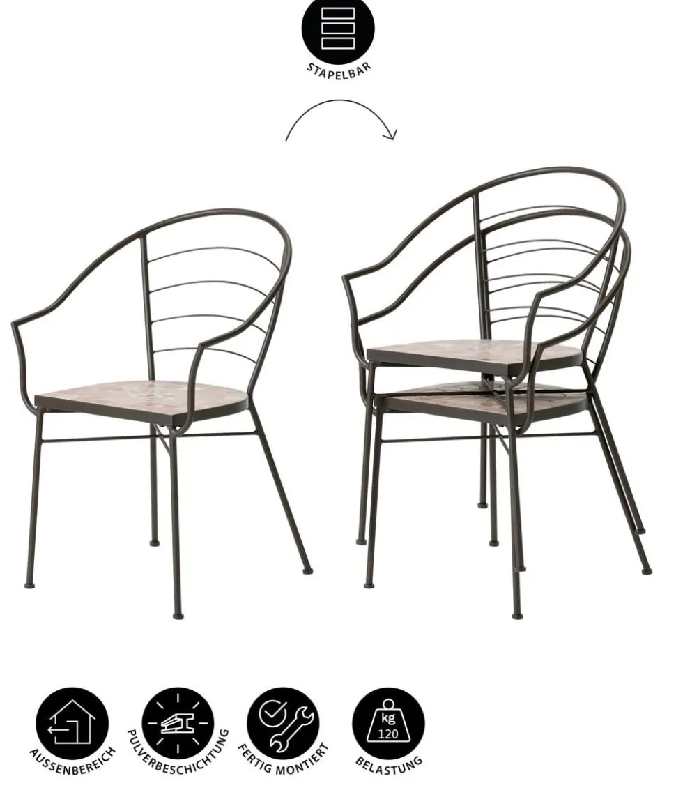 Dehner Mosaiksessel Chiara, terra-rosé