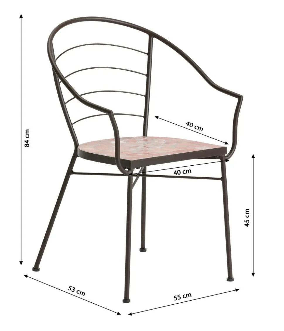 Dehner Mosaiksessel Chiara, terra-rosé