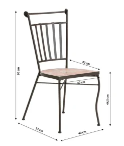 Dehner Mosaikstuhl Chiara, terra-rosé