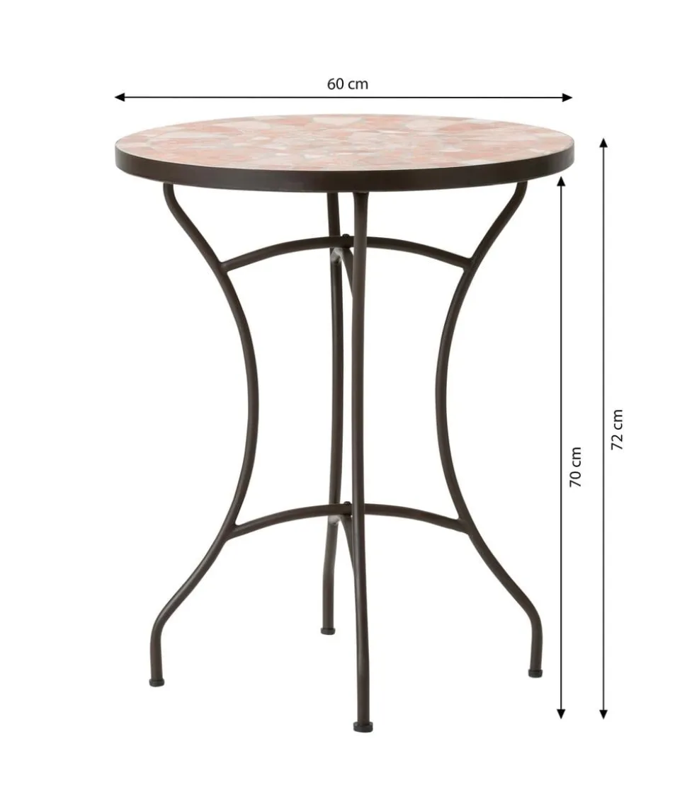 Dehner Mosaiktisch Chiara, terra-rosé