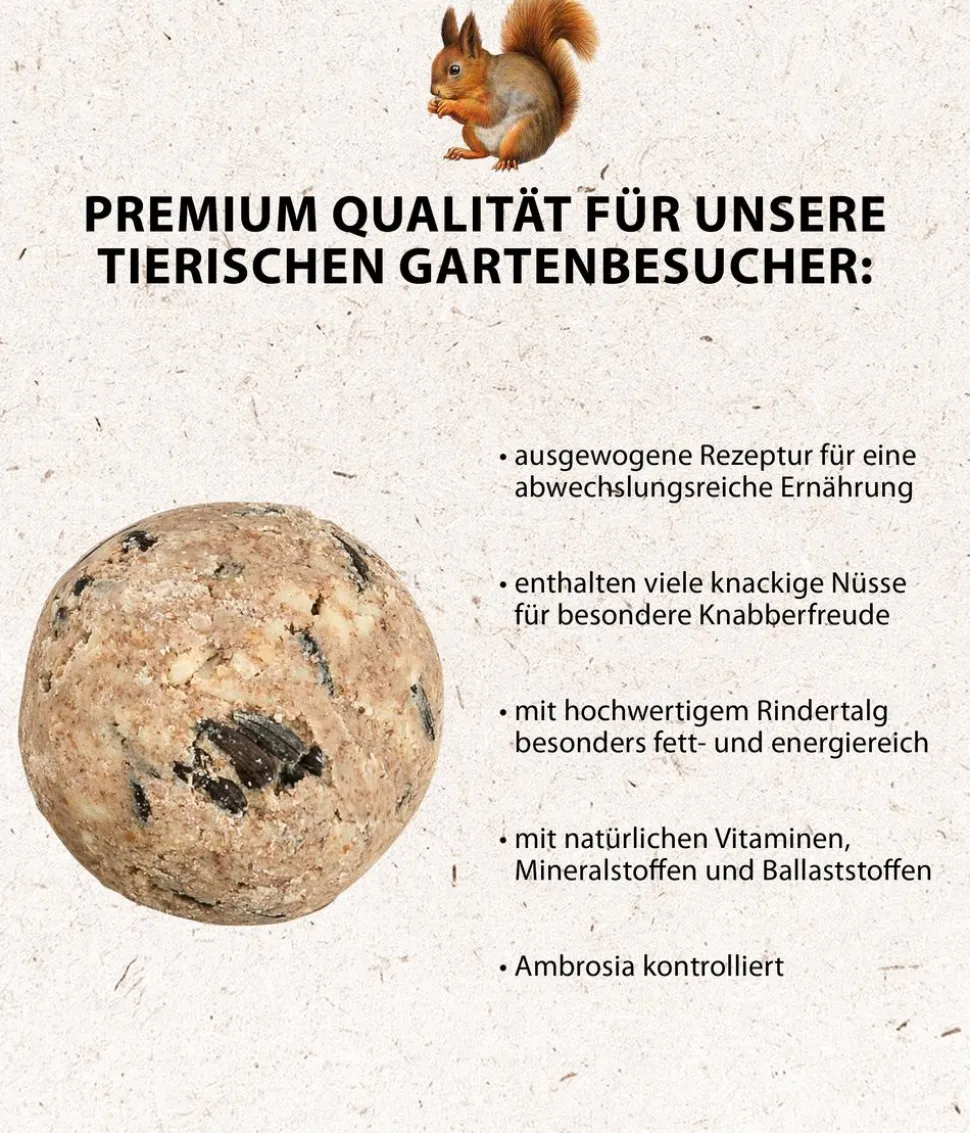 Dehner Natura Premium Eichhörnchen-Knödel, 6 Stk.