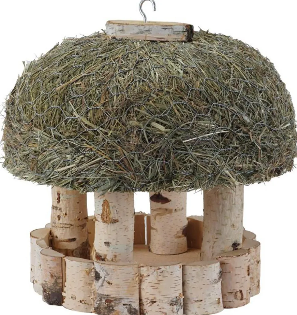 Dehner Natura Premium Futterhaus Stuttgart mit Heudach, ca. Ø29 cm