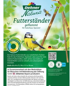 Dehner Natura Premium Futterständer Apennin, geflammt, ca. B70/H111/T70 cm