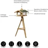 Dehner Natura Premium Futterhaus Kaiserwinkel, inkl. Ständer Ellmau, ca. B68/H144/T62 cm