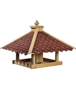Dehner Natura Premium Futterhaus Brixen, inkl. Ständer Ellmau, ca. B68/H144/T62 cm