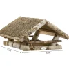 Dehner Natura Premium Futterhaus Nürnberg mit Heudach, ca. B52/H25/T48 cm