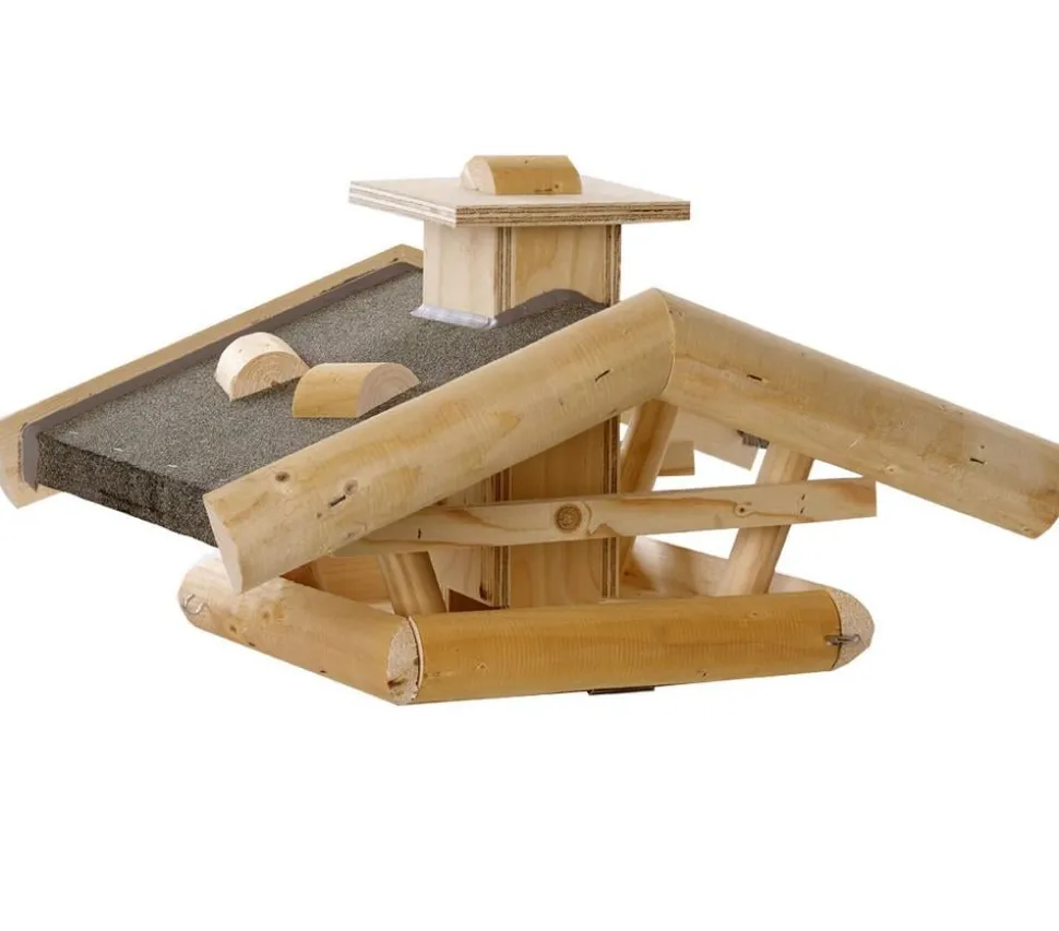 Dehner Natura Premium Futterhaus Watzmann, natur, ca. B55/H23/T40 cm