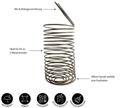 Dehner Natura Premium Futterfeder für Meisenknödel, ca. Ø7/L19 cm