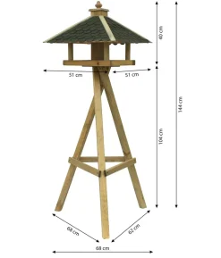 Dehner Natura Premium Futterhaus Innsbruck, inkl. Ständer Ellmau, ca. B68/H144/T62 cm