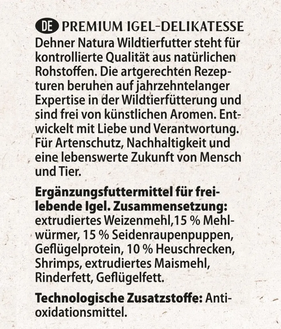 Dehner Natura Premium Igelfutter-Set, 3-teilig