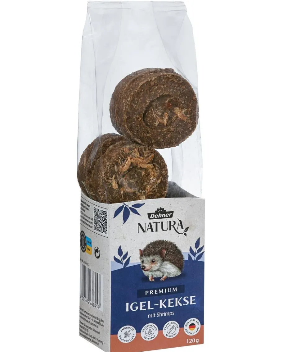 Dehner Natura Premium Igelfutter Igel-Kekse mit Shrimps