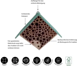Dehner Natura Premium Insektenhotel Rosario, ca. B30/H26/T8 cm