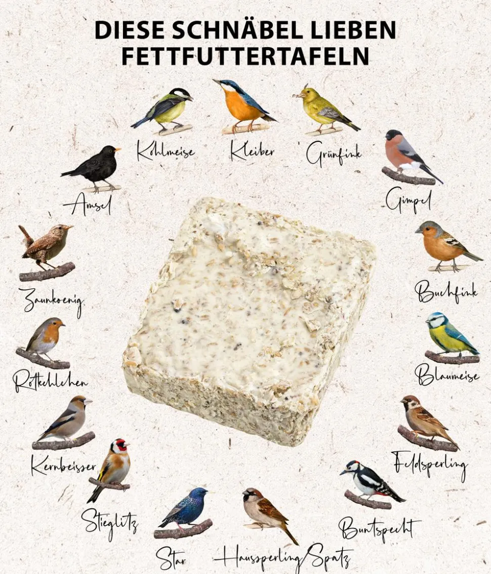 Dehner Natura Premium Spender für Futtertafeln mit Tafel-Mix, 7-teilig