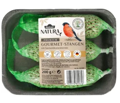 Dehner Natura Premium Wildvogelfutter Gourmet-Stangen mit Sonnenblumenkernen, 200 g
