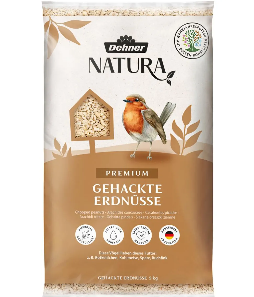 Dehner Natura Premium Wildvogelfutter Gehackte Erdnüsse