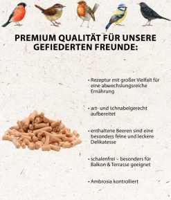 Dehner Natura Premium Wildvogelfutter Gourmet Sticks mit Beeren