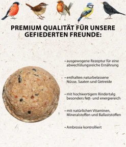 Dehner Natura Premium Wildvogelfutter Meisenknödel, mit Netz, 6 Stk.