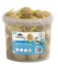 Dehner Natura Premium Wildvogelfutter Meisenknödel im Eimer, mit Netz