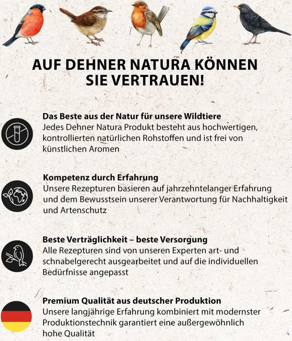 Dehner Natura Premium Wildvogelfutter Maxi Gourmet-Mix, 1.380 g
