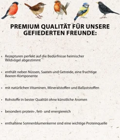 Dehner Natura Premium Wildvogelfutter Maxi Gourmet-Mix, 1.380 g