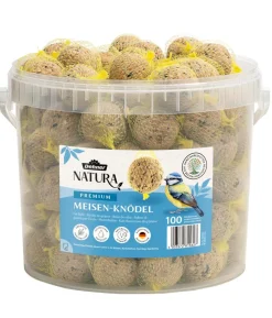 Dehner Natura Premium Wildvogelfutter Meisenknödel im Eimer, mit Netz