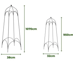Dehner Obelisk-Set Tenda, 2-teilig