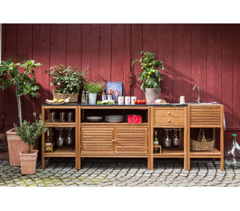 Dehner Outdoor-Küche Regal Southampton, ca. B50/H90/T50 cm