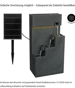 Dehner Polyethylen-Gartenbrunnen Gradino, solarfähig, ca. H80,5 cm