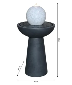 Dehner Polyethylen-Gartenbrunnen Aurora, solarfähig, ca. H88 cm