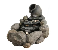 Dehner Polyresin-Gartenbrunnen Soltero, solarfähig, ca. H54,4 cm