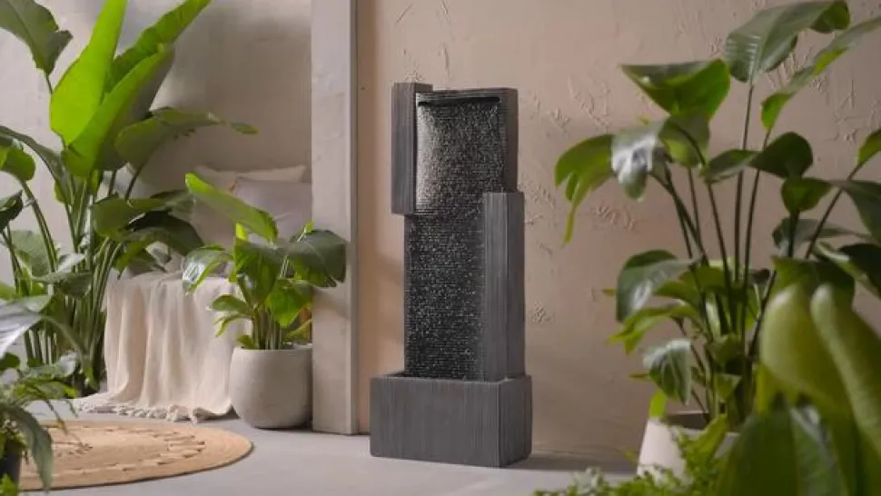 Dehner Polyresin-Gartenbrunnen Minerva, solarfähig, ca. H100 cm