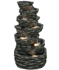 Dehner Polyresin-Gartenbrunnen Roccia, ca.H150 cm