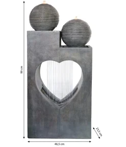 Dehner Polyresin-Gartenbrunnen Amor, solarfähig, ca. H99 cm