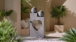 Dehner Polyresin-Gartenbrunnen Amor, solarfähig, ca. H99 cm