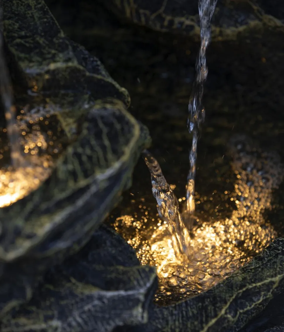 Dehner Polyresin-Gartenbrunnen Salto, solarfähig, ca. H99 cm
