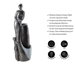 Dehner Polyresin-Gartenbrunnen Family, solarfähig, ca. H120 cm