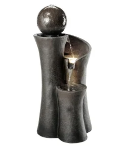 Dehner Polyresin-Gartenbrunnen Acapulco, solarfähig, ca. H100 cm