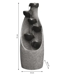 Dehner Polyresin-Gartenbrunnen Scale, ca. H91 cm