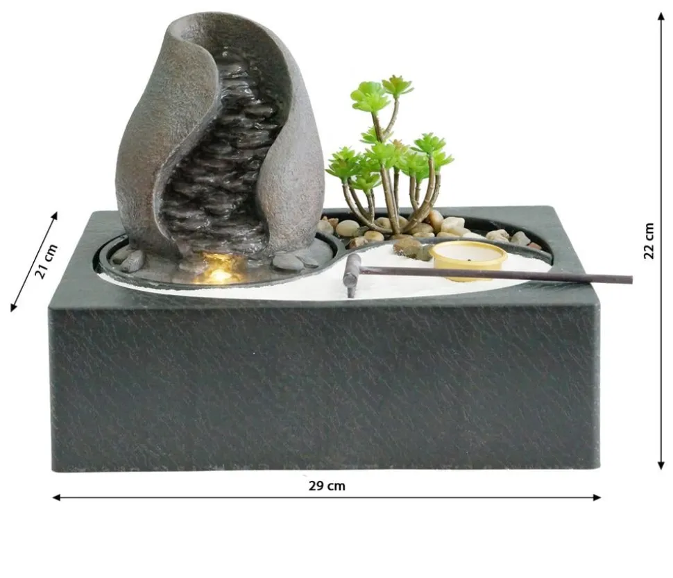 Dehner Polyresin-Zimmerbrunnen Landskap, ca. H22 cm