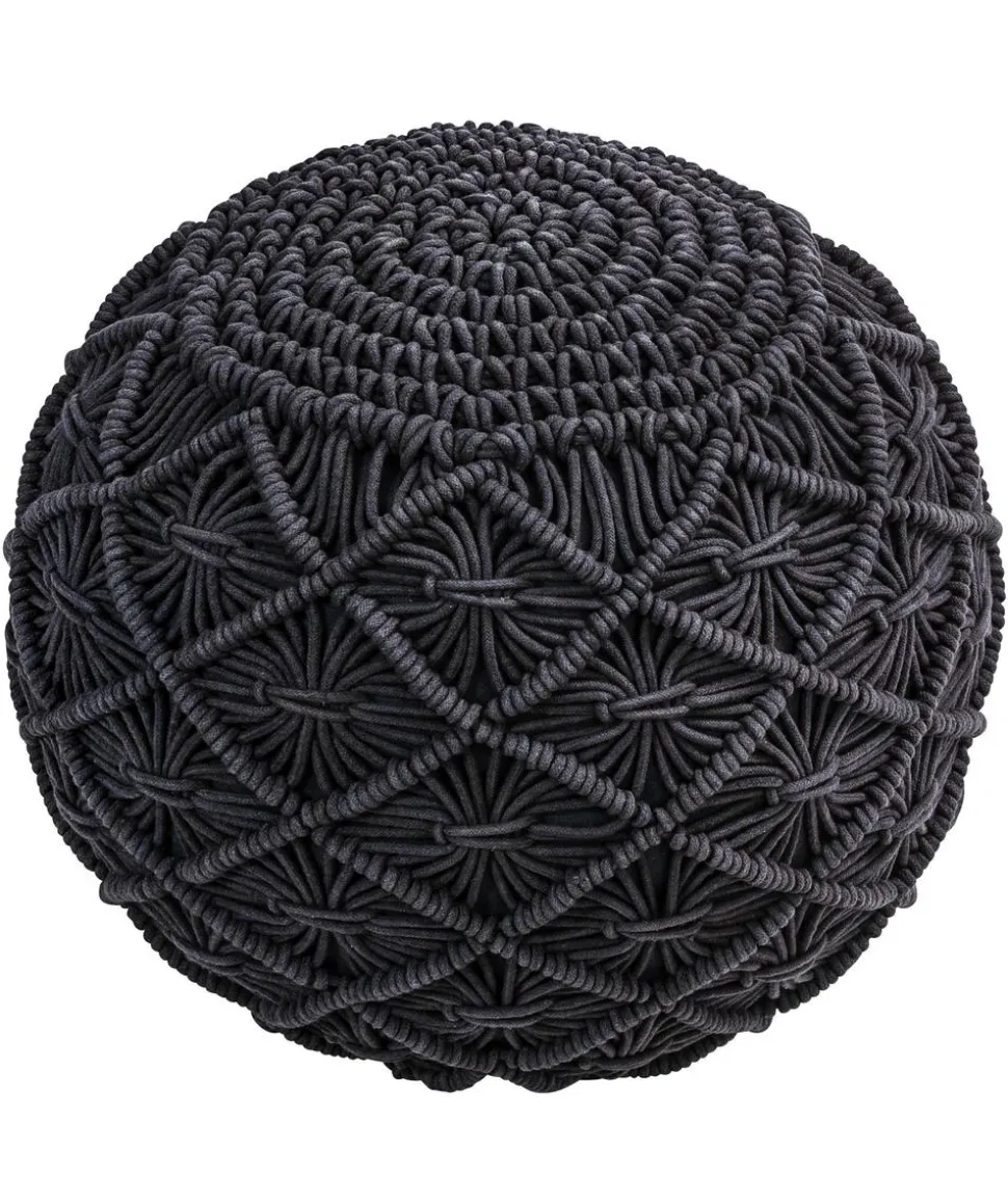 Dehner Pouf Sanna, ca. Ø40/H40 cm