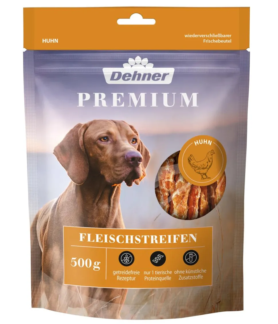 Dehner Premium Hundesnack Hühnerbrustfilet in Streifen
