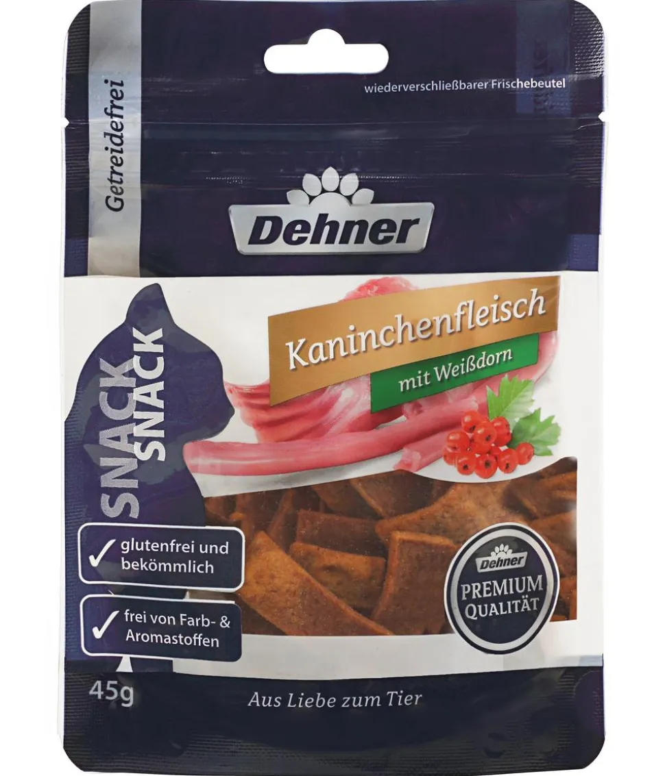 Dehner Premium Katzensnack Kaninchenfleisch mit Weißdorn, 45 g