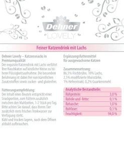 Dehner Premium Lovely Katzensnack Drink Für Prinzessinnen, 48 x 40 g