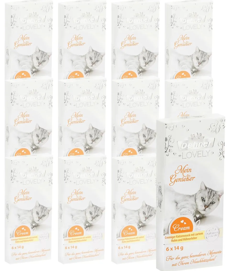 Dehner Premium Lovely Katzensnack Mein Genießer, 12 x 6 x 14 g