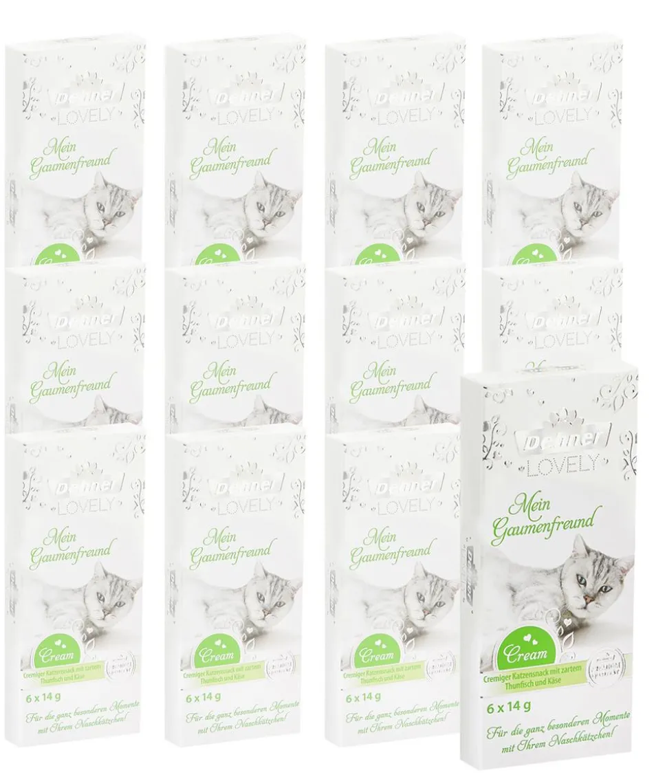 Dehner Premium Lovely Katzensnack Mein Gaumenfreund, 12 x 6 x 14 g